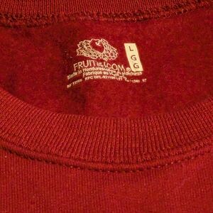 Fruit of the Loom Men's Burgundy Crewneck Sweatshirt